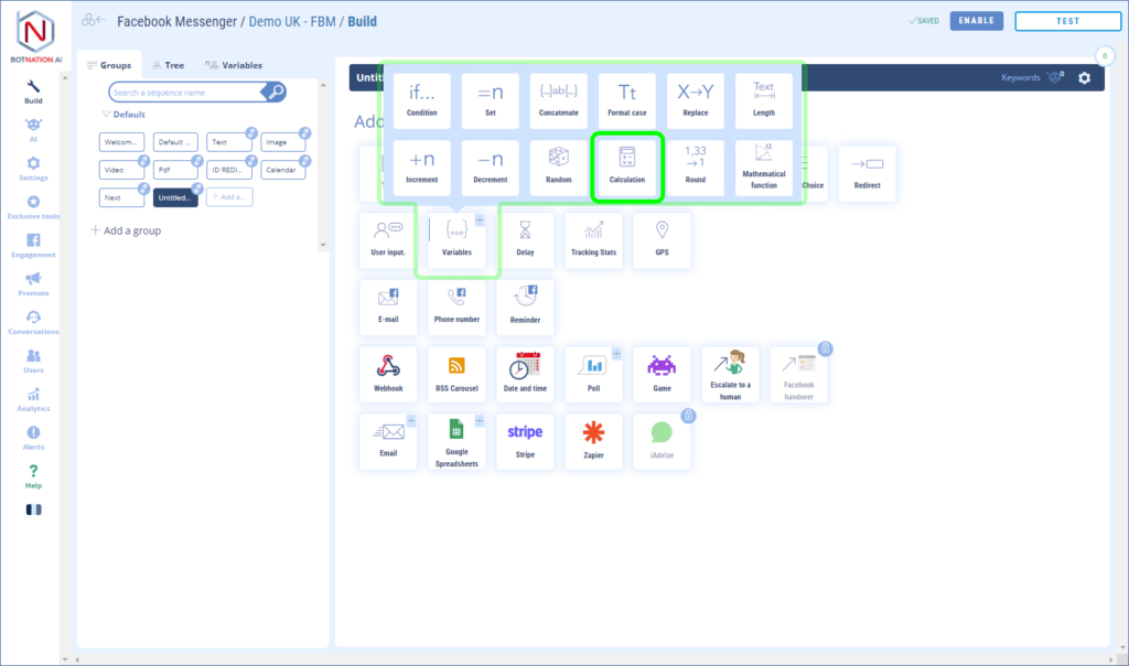 Calculation feature - Icon